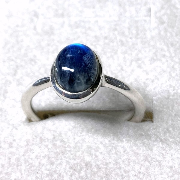 🦚 Ring blauer Mondstein
