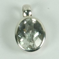 Silberanhänger Bergkristall oval 8*10mm